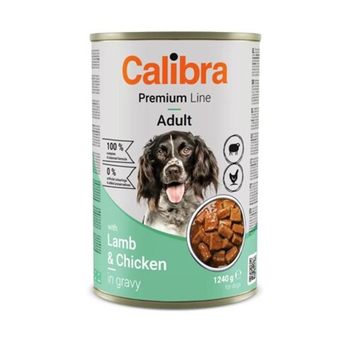 Calibra KONZERVA dog Adult Premium Jahňacie & kura 1240 g