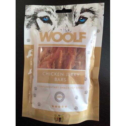 Pamlsok Woolf Dog Chicken Jerky Bars 100 g