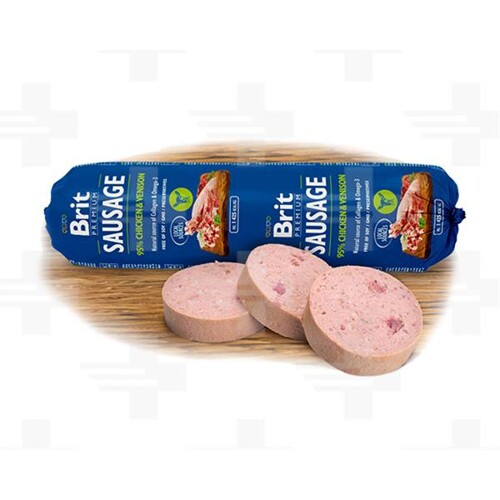 Saláma BRIT dog Chicken & Venison 800 g