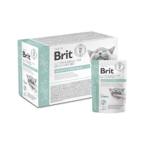 Brit VD Gluten & Grain-Free Cat Fillets in Gravy Urinary & Stress Relief 12 x 85 g kapsičky