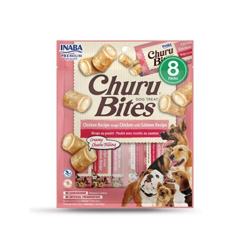 Pamlsok Inaba Churu Bites dog Kura s lososom 8 túb 96 g