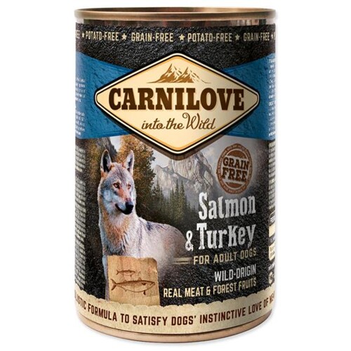 Carnilove dog WM  Salmon & Turkey Grain Free 400 g konzerva