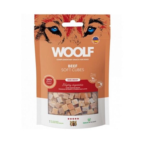 Pamlsok Woolf Dog Soft Cubes Beef 100 g