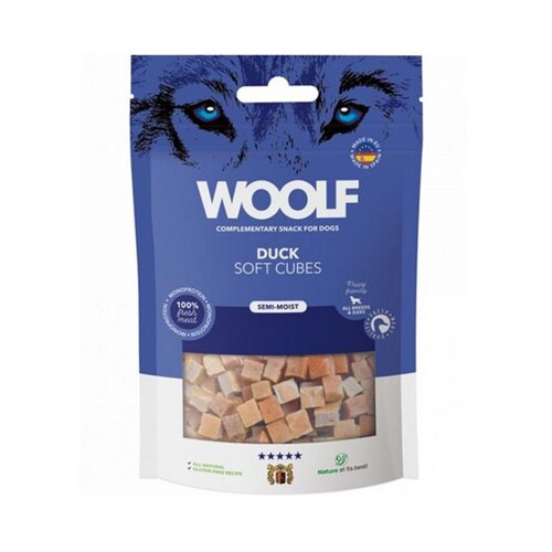 Pamlsok Woolf Dog Soft Cubes Duck 100 g