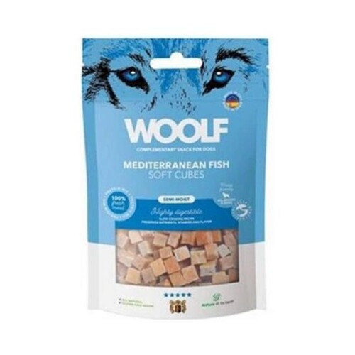 Pamlsok Woolf Dog Soft Cubes Mediterranean Fish 100 g