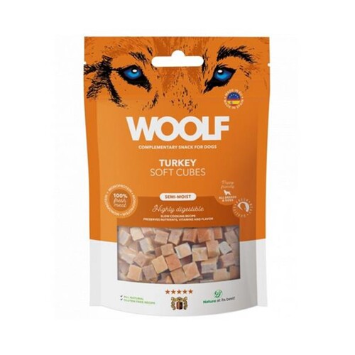 Pamlsok Woolf Dog Soft Cubes Turkey 100 g