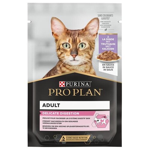 ProPlan MO Cat Adult delicate jemná pena s vysokým obsahom morky konzerva 24x85 g