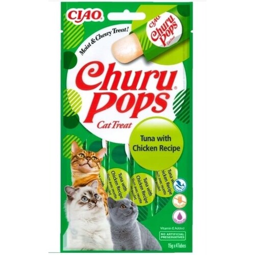 Pamlsok Inaba Churu Pops cat Tuniak s kuraťom 4 tuby 60 g