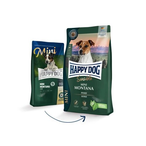 Happy Dog SUPER PREMIUM - Sensible MINI - Montana  konské mäso a zemiaky / bez obilia 4 kg