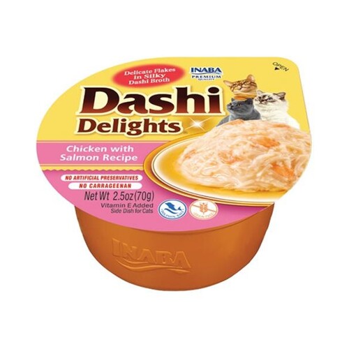 Inaba Dashi Delights cat Kura s lososom 70 g vanička