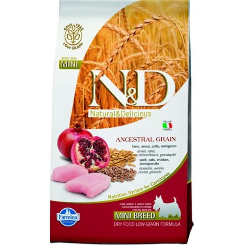 Farmina N&D dog AG adult mini, chicken, spelt, oats & pomegranate 2,5 kg