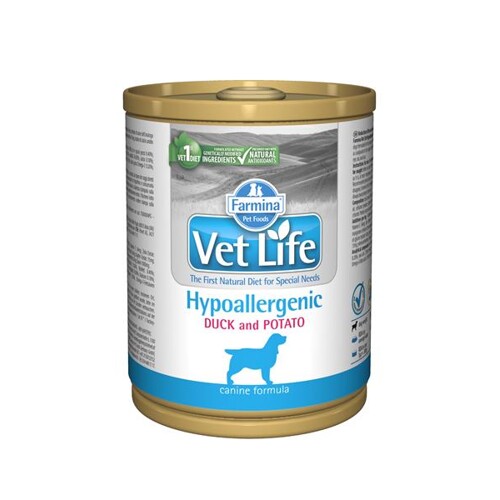 Farmina Vet Life dog hypoallergenic duck & potato konzerva 300 g