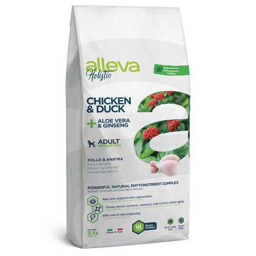 Alleva HOLISTIC dog adult medium chicken & duck 12 kg (12 kg)