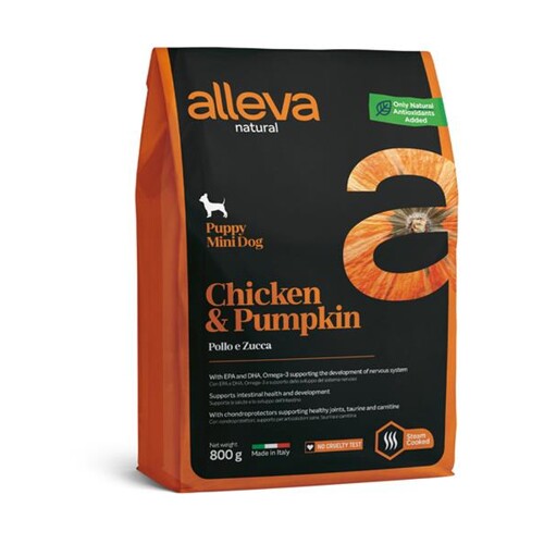 Alleva NATURAL dog puppy mini chicken & pumpkin 0,8 kg (0,8 kg)