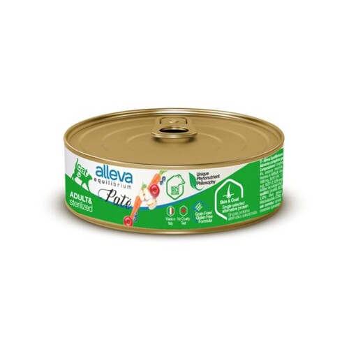 Alleva EQUILIBRIUM cat wet pate Sterilized boar 85 g  konzerva
