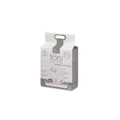 Podstielka pre mačky Velvet Paw Tofu s bambusovým uhlím 6 l