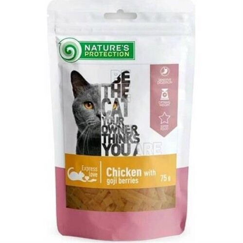 Pamlsok Natures P Snack cat with chicken and goji berries dices 75 g