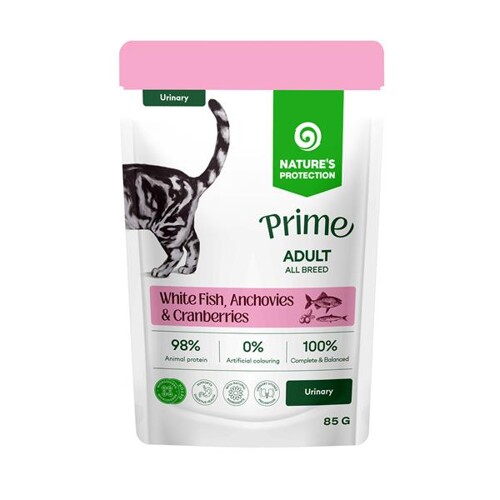Natures P Prime KAPSIČKA cat urinary white fish&cranberries 85 g