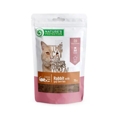 Pamlsok Natures P Snack cat rabbit with goji berries 75 g