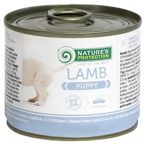Natures P KONZERVA dog puppy lamb 200 g