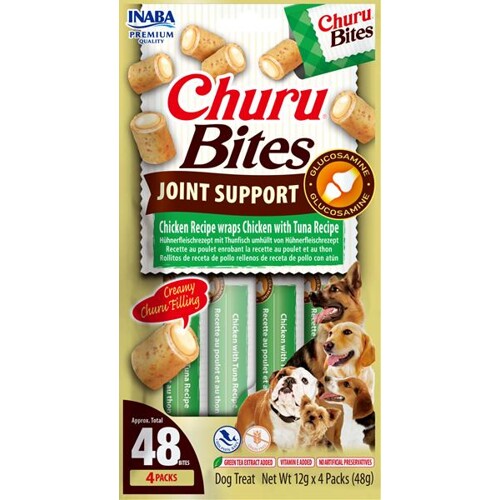 Pamlsok Inaba Churu Bites joint dog kura & tuniak 4 x 12 g