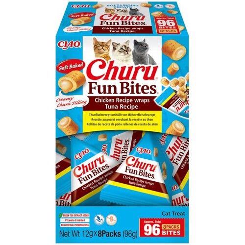 Pamlsok Inaba Churu Fun Bites dog kura s tekvicou 4 x 12 g