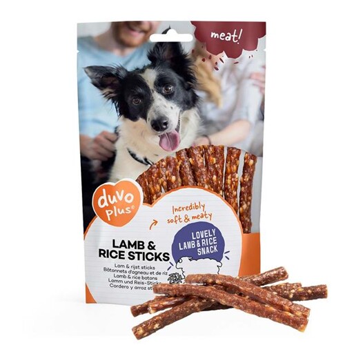 Pamlsok DUVO+ Meat! Tyčinky jahňa & ryža 80 gr