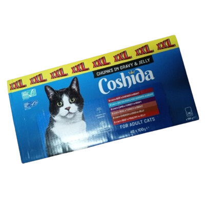 Kapsičky pre mačky Coshida chunks in gravy &amp jelly 48 x 100 g