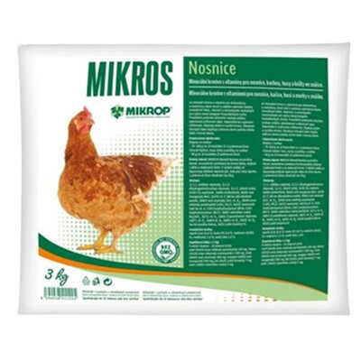 MIKROS Nosnice minerálne krmivo 3 kg.