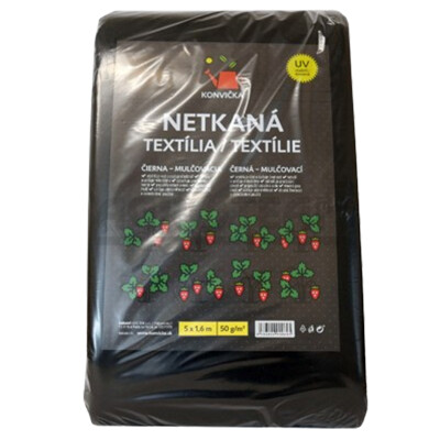 Netkaná textília čierna 1.6x5m