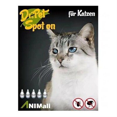 Dr.Pet spot-on pipety pre mačky 5 x 1 ml (spot-on tick and flea repellent for ...