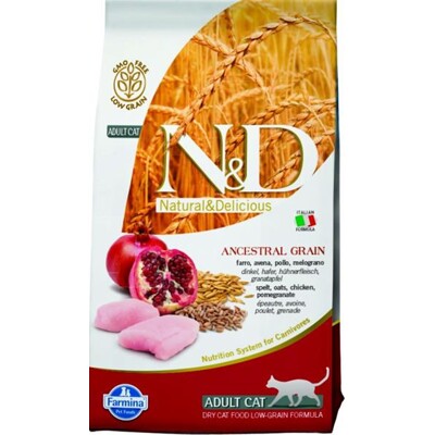 Farmina N&amp;D cat AG adult, chicken, spelt, oats &amp; pomegranate 1,5 kg (1,5 kg)