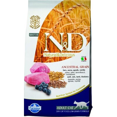 Farmina N&amp;D cat AG adult, lamb, spelt, oats &amp; blueberry 1,5 kg (1,5 kg)