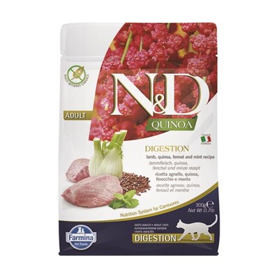 Farmina N&amp;D cat QUINOA (GF) adult, digestion, lamb 0,3 kg (0,3 kg)