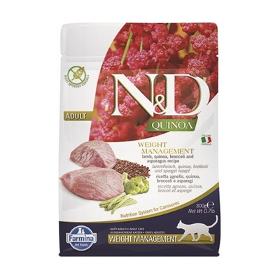 Farmina N&amp;D cat QUINOA (GF) adult, weight managment, lamb 0,3 kg