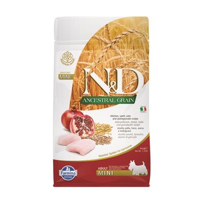 Farmina N&amp;D dog AG adult mini, chicken, spelt, oats &amp; pomegranate 0,8 kg