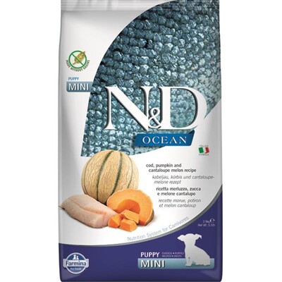 Farmina N&amp;D dog OCEAN PUMPKIN (GF) puppy mini, cod &amp; cantaloupe melon 2,5 kg