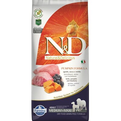 Farmina N&amp;D dog PUMPKIN (GF) adult medium &amp; maxi, lamb &amp; blueberry 12 kg