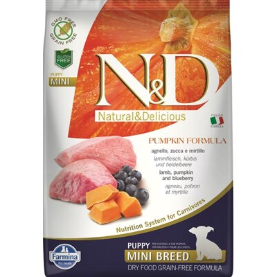 Farmina N&amp;D dog PUMPKIN (GF) puppy mini, lamb &amp; blueberry 7 kg