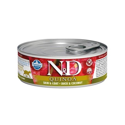 Farmina N&amp;D cat QUINOA duck &amp; coconut konzerva 80 g
