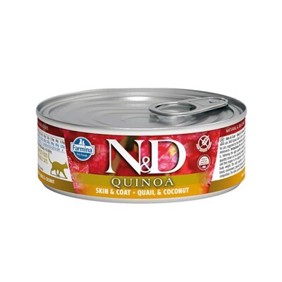 Farmina N&amp;D cat QUINOA quail &amp; coconut konzerva 80 g