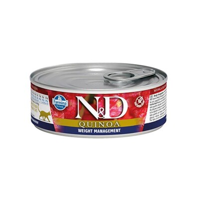 Farmina N&amp;D cat QUINOA weight managment konzerva 80 g