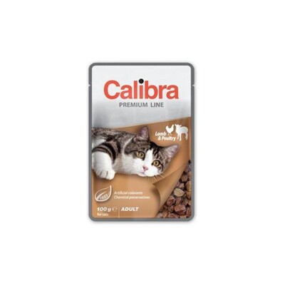 Calibra KAPSIČKA Premium cat Adult Jahňa &amp; hydina v omáčke 24 x 100 g