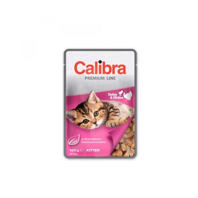 Calibra KAPSIČKA Premium cat Kitten Morka &amp; kura v omáčke 24 x 100 g