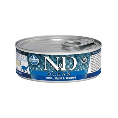 Farmina N&amp;D cat OCEAN tuna, squid &amp; shrimp konzerva 70 g