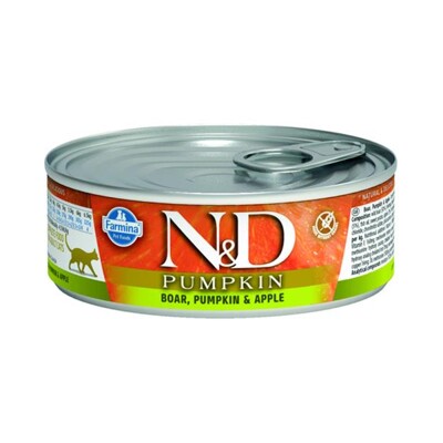 Farmina N&amp;D cat PUMPKIN boar &amp; apple konzerva 70 g