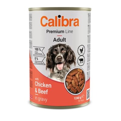 Calibra KONZERVA dog Adult Premium Kura &amp; hovädzie 1240 g