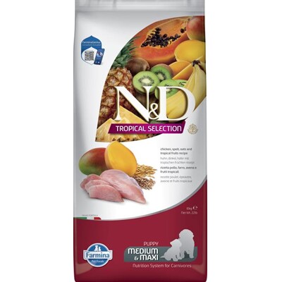 Farmina N&amp;D dog TROPICAL SELECTION (AG) puppy med/maxi chicken 10 kg