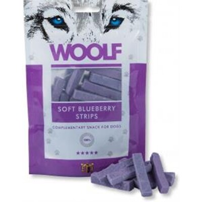 Pamlsok Woolf Dog Blueberry &amp; Chicken Soft Strips 100 g
