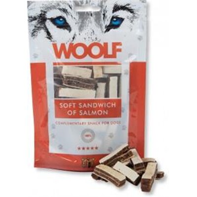 Pamlsok Woolf Dog Salmon Soft Sandwich 100 g
